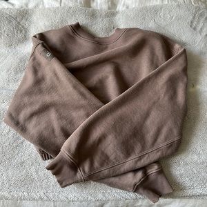 ALO Yoga Brown Crew Neck Sweater